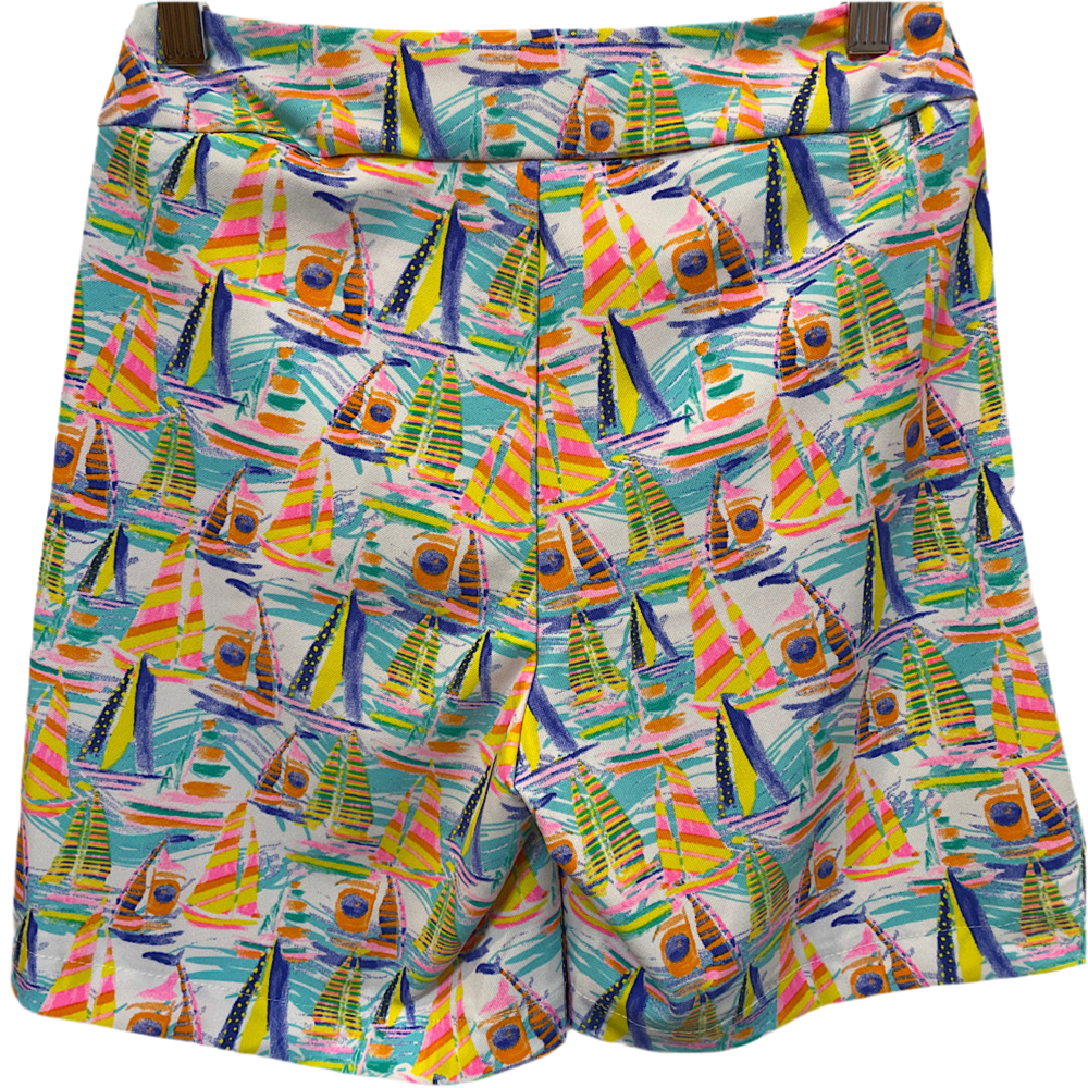 Lulu-B ® Printed Pull-On Short W/Side Vent