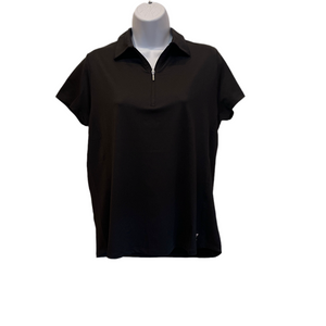 Short Sleeve Zip Stretch Polo