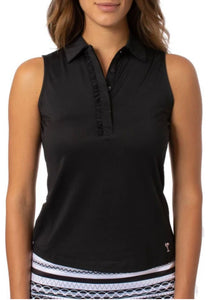 Sleeveless Ruffle Tech Polo