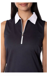 Sleeveless Zip Tech Polo