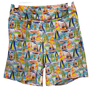 Lulu-B ® Printed Pull-On Short W/Side Vent