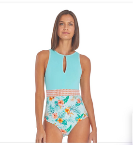 Cayman Keyhole One Piece Bathing Suit