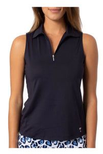 Sleeveless Zip Tech Polo