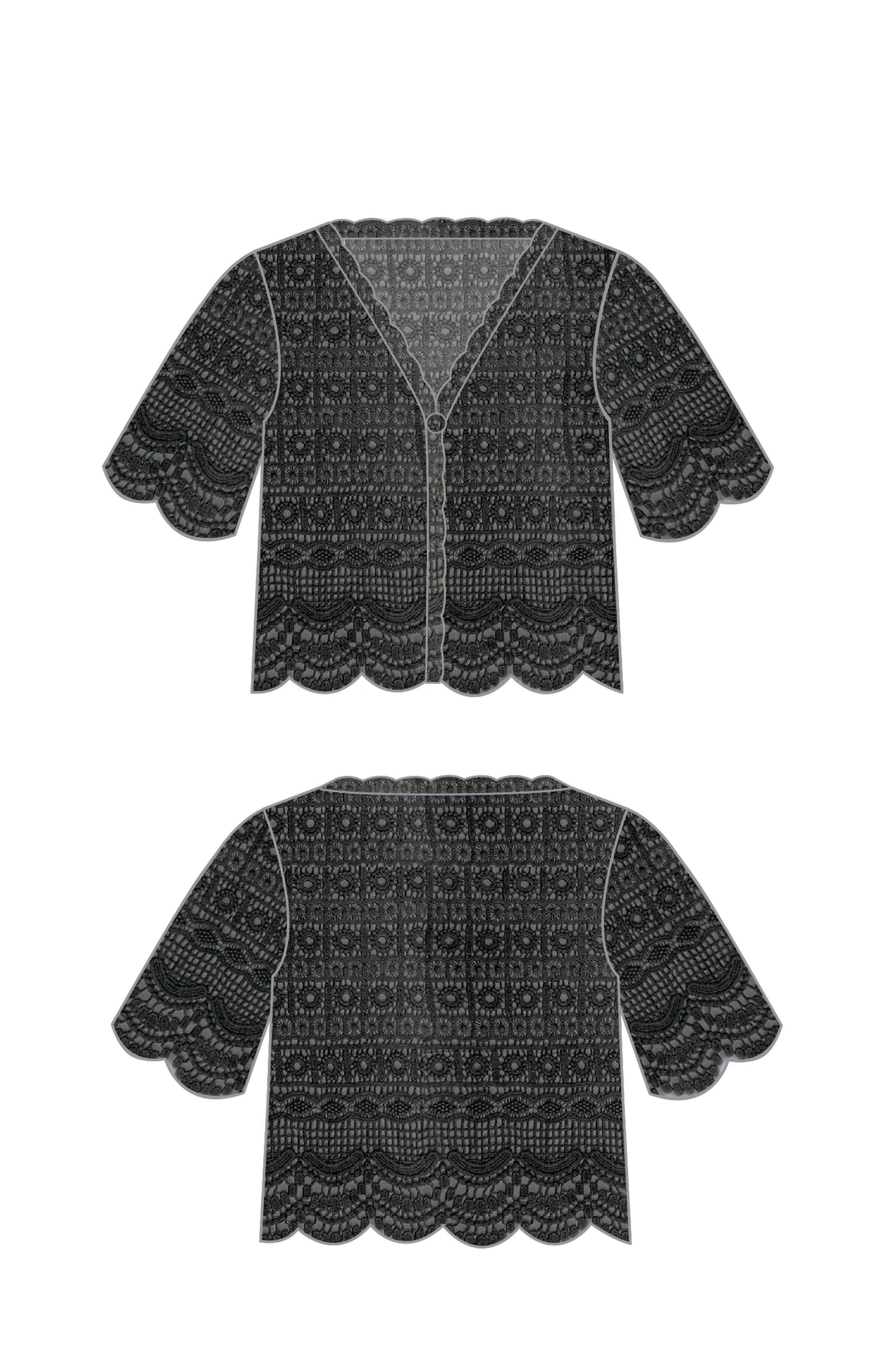 Short Sleeve Lace Bolero