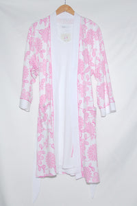 Short Kimono Robe with Floral Print
