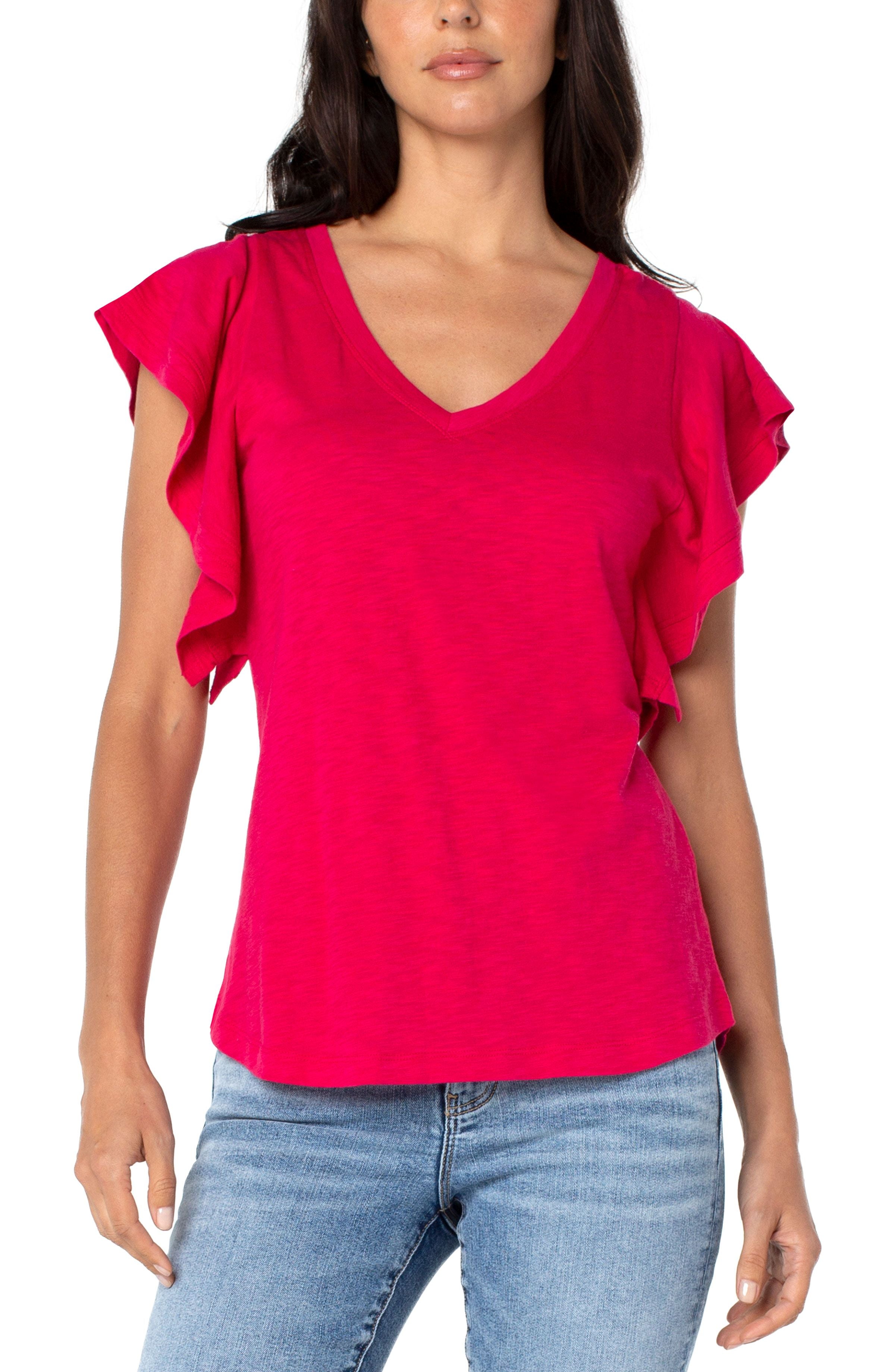 Flutter Sleeve Knit Top
