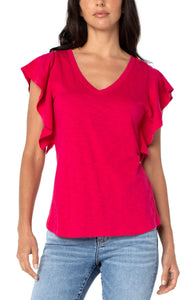 Flutter Sleeve Knit Top